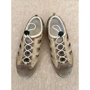 Rieker Walking Sneakers Tan Suede Floral Gorpcore Active Comfort Shoes Sz 9